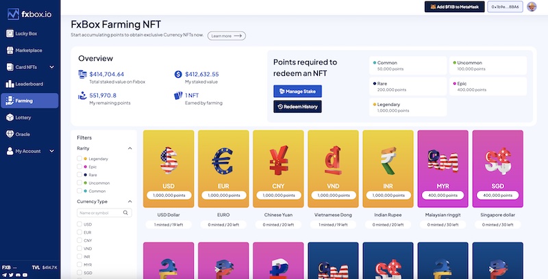We finished testing Farming Currencies NFTs feature today!